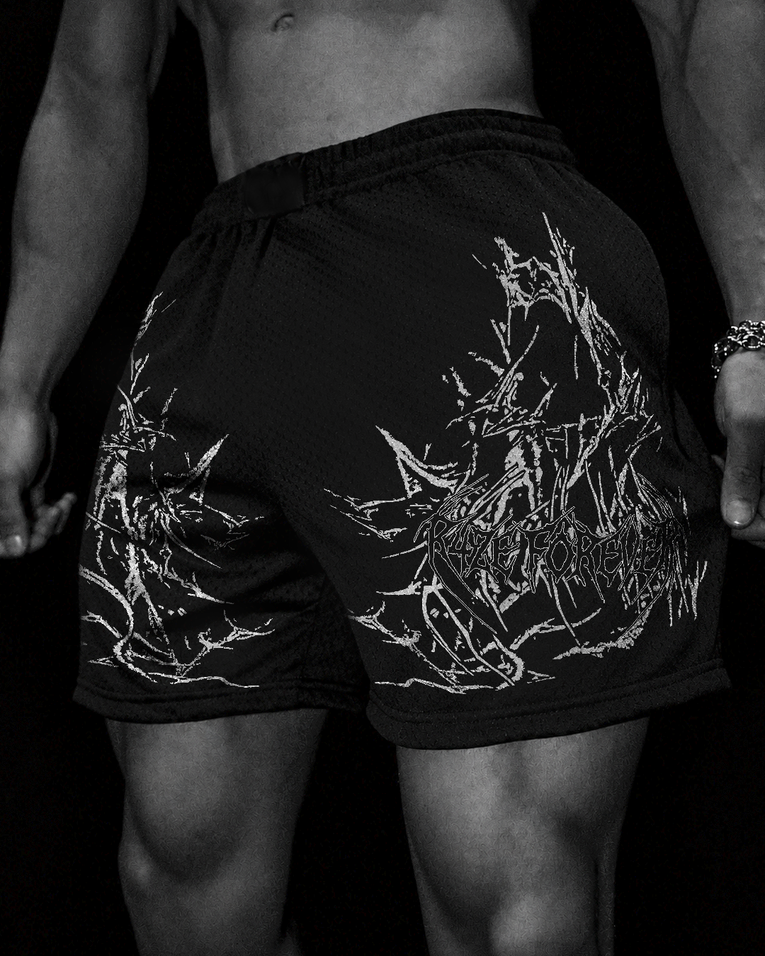 NightFang Bermuda Masculina Preto & Branco
