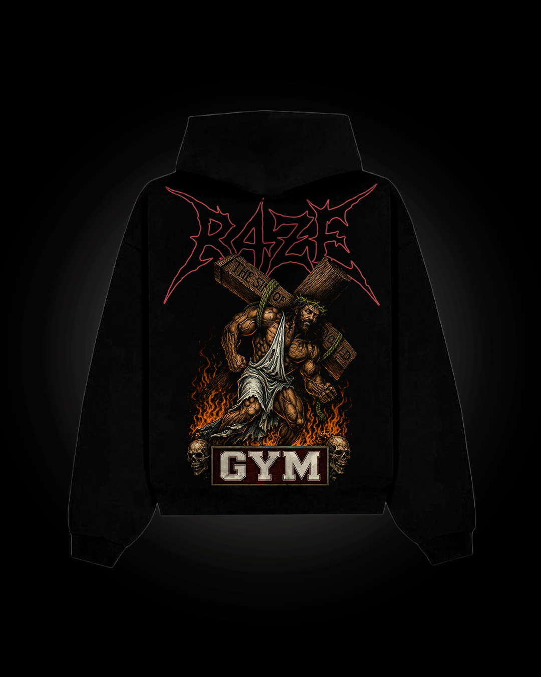 Moletom Preto Jesus - R4ZE GYM