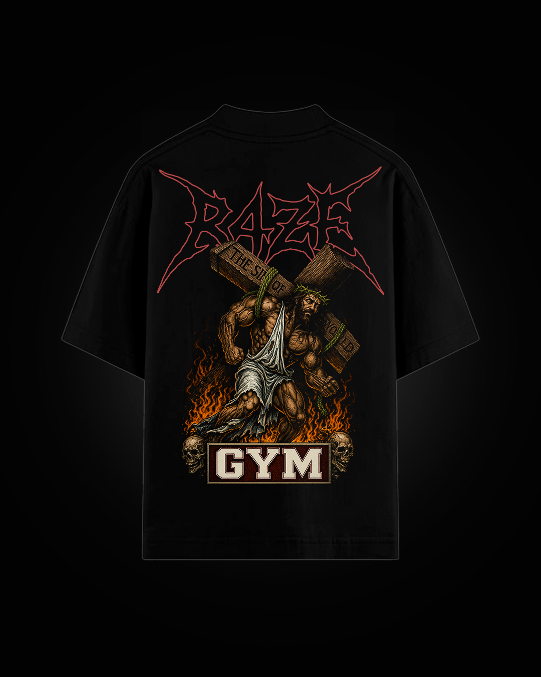 Camiseta Oversized Preta - R4ZE GYM