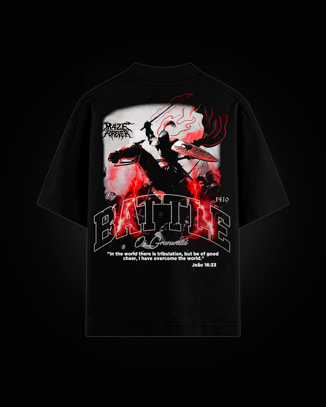 Camiseta Oversized Preta - Battle