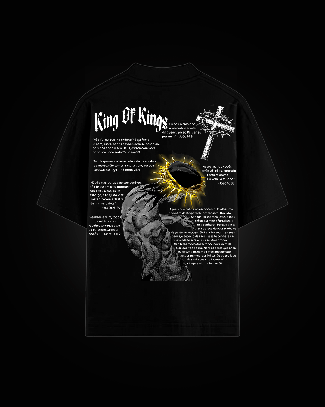 Camiseta Oversized Preta - KING OF KINGS