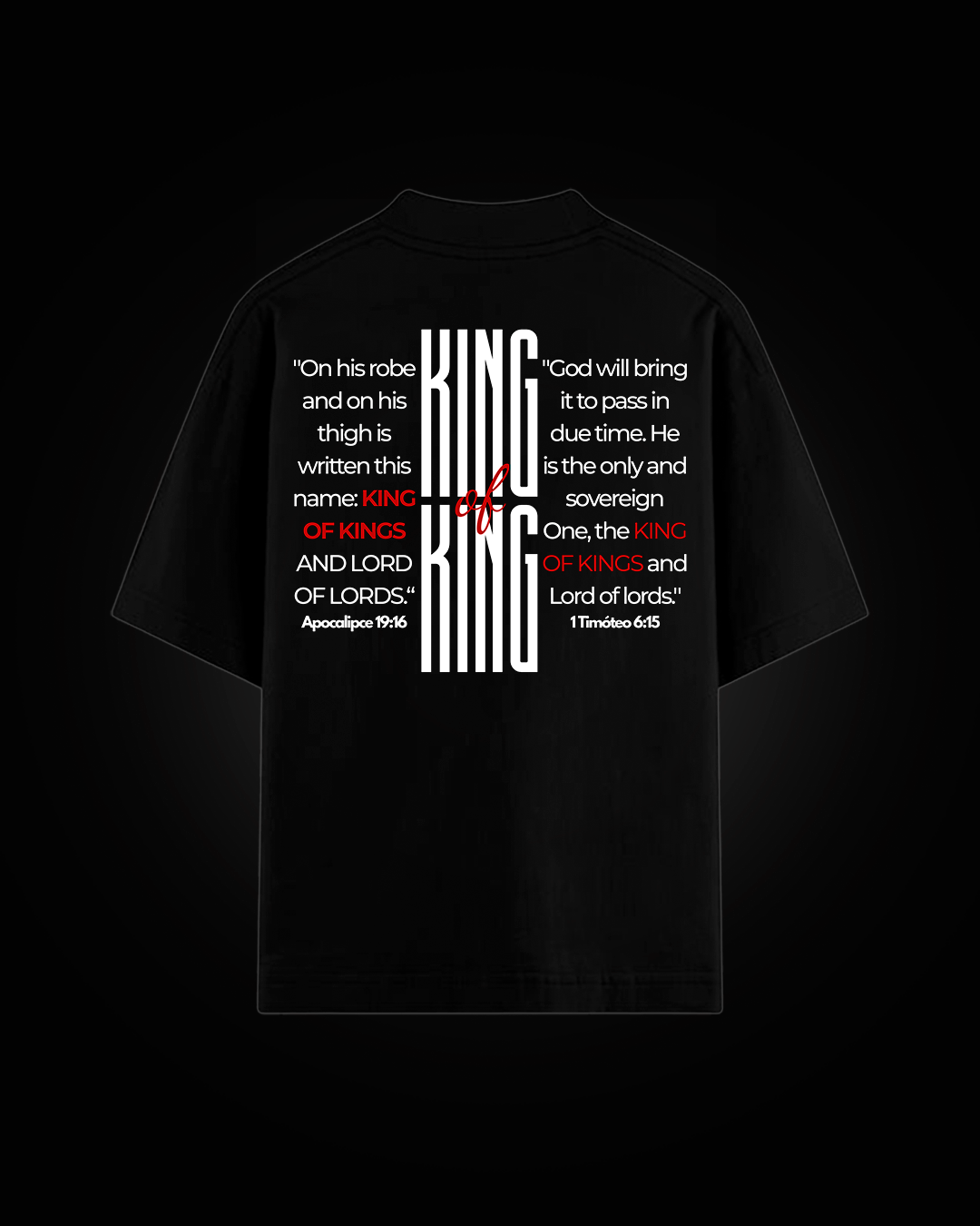 Camiseta Oversized Preta - King of Kings