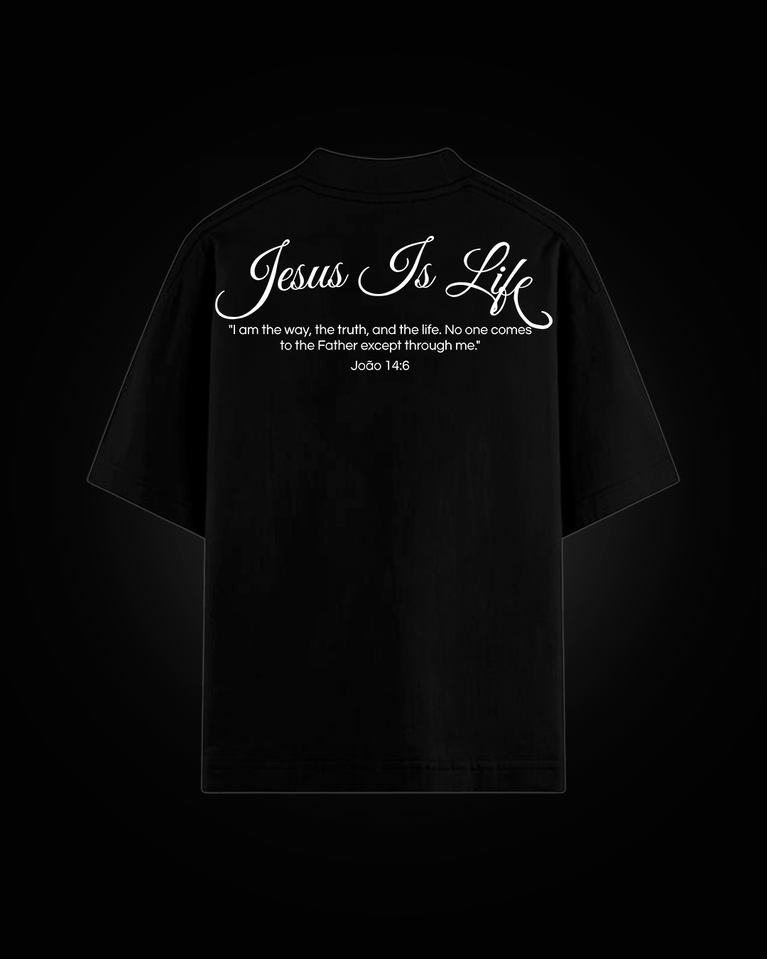 Camiseta Oversized Preta - Jesus Is Life