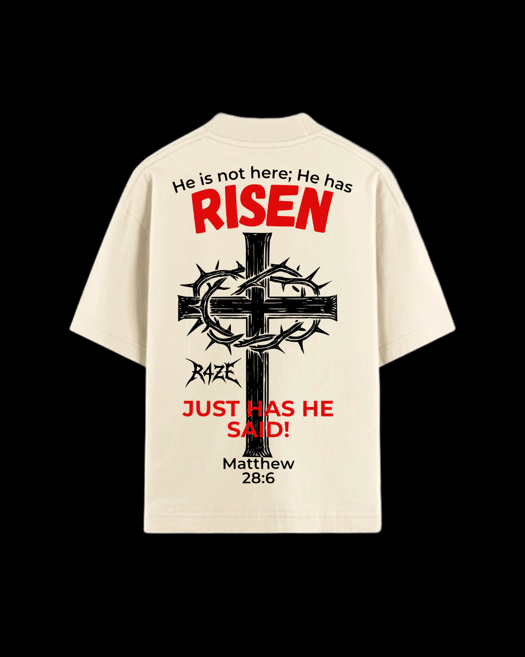 Camiseta Oversized Branca - RISEN