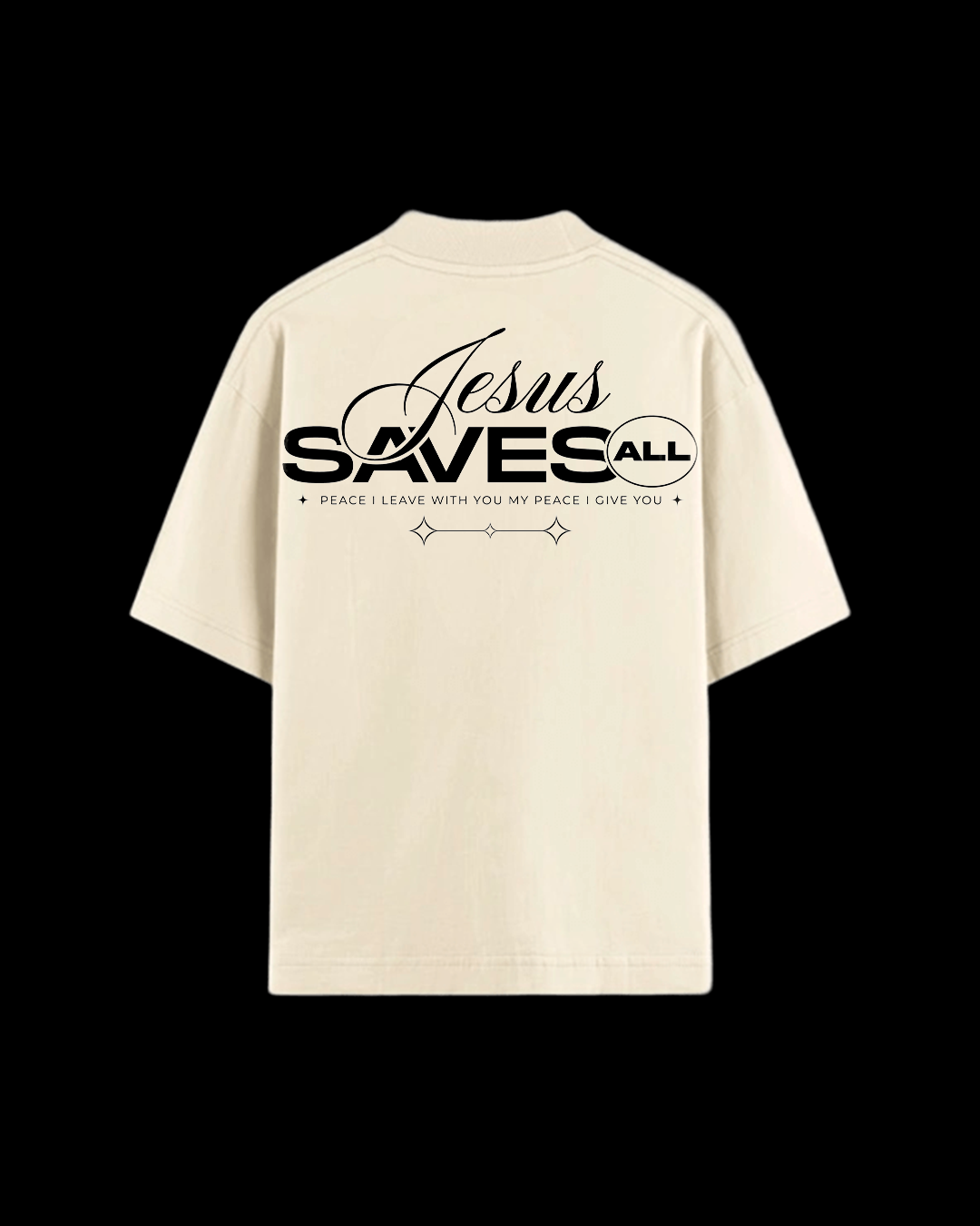 Camiseta Oversized Branca - Jesus Saves All