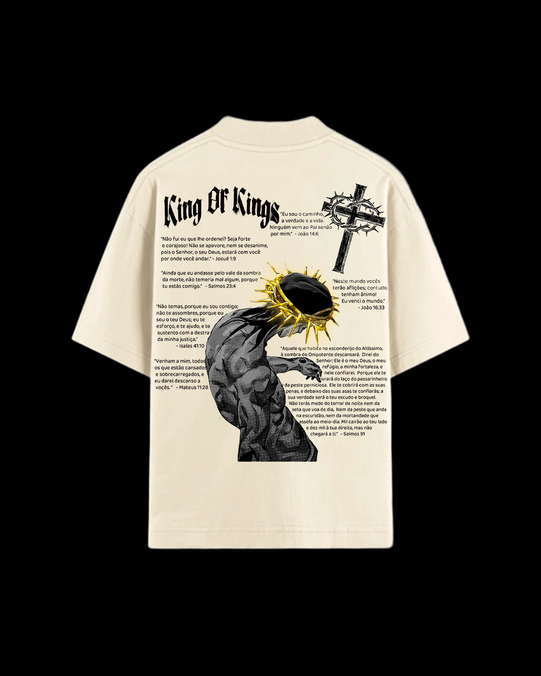 Camiseta Oversized Branca - KING OF KINGS