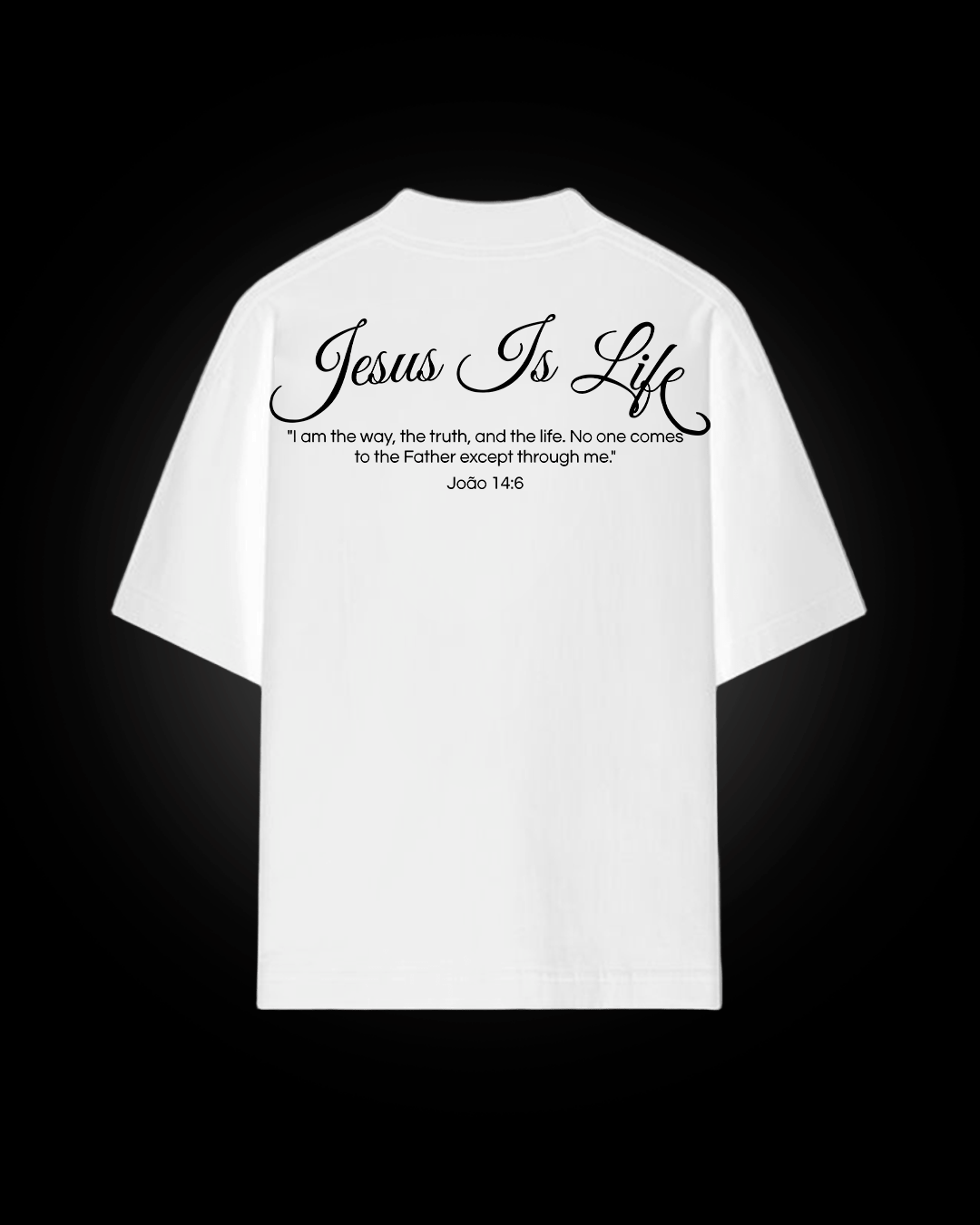 Camiseta Oversized Branca - JESUS IS LIFE