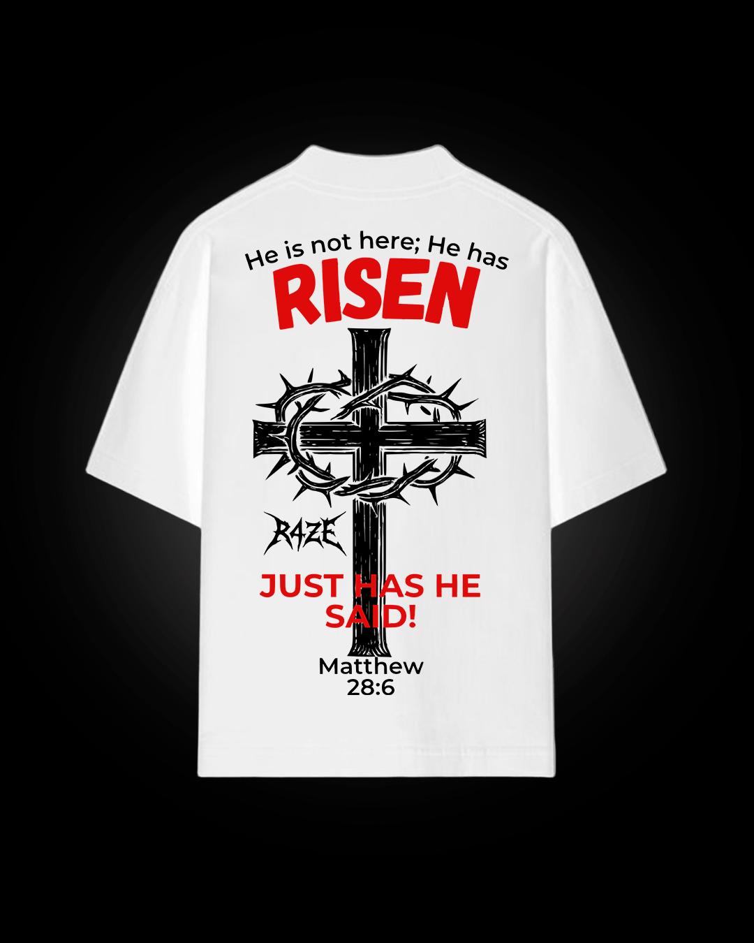 Camiseta Oversized Branca - RISEN