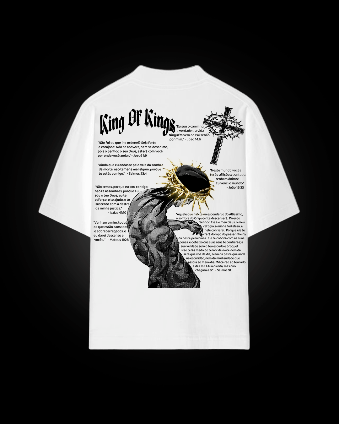Camiseta Oversized Branca - KING OF KINGS