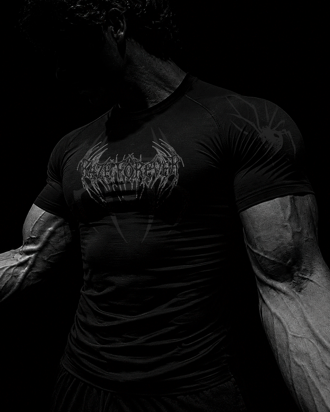 Arachnid Tee Compressão Preto & Branco