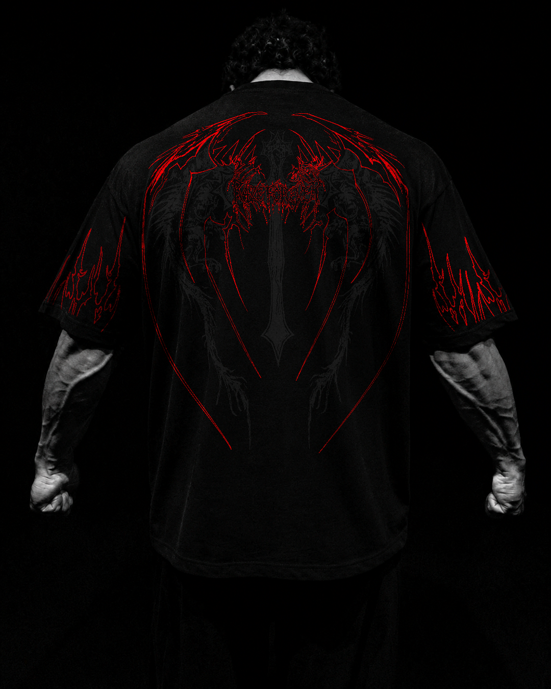 DragonFire Oversized Preto & Vermelho