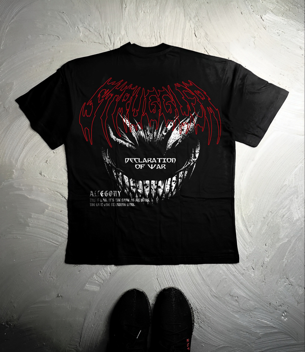 Camiseta Oversized R4ZE X BERSERK - STRUGGLER