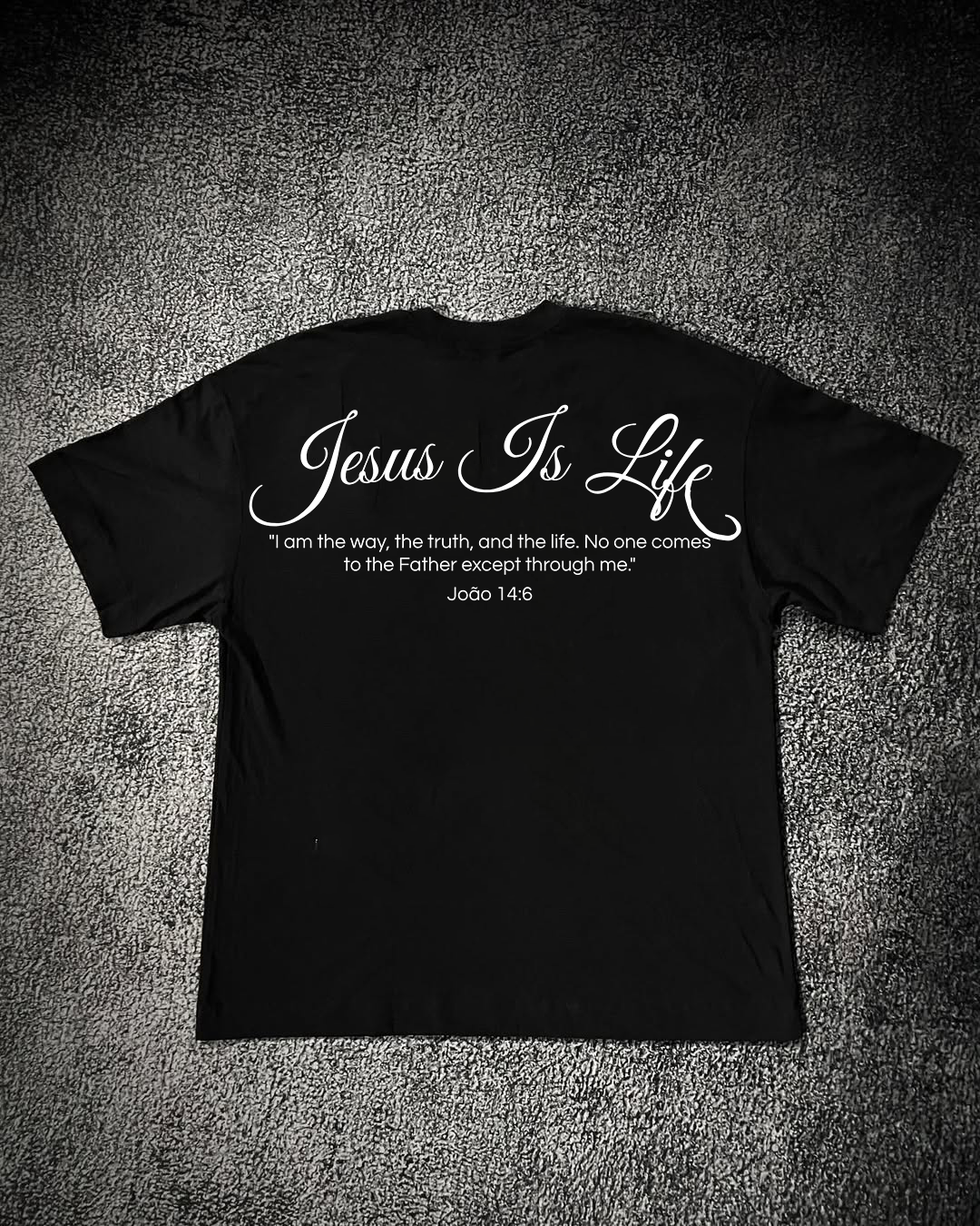 Camiseta Oversized Preta - Jesus Is Life