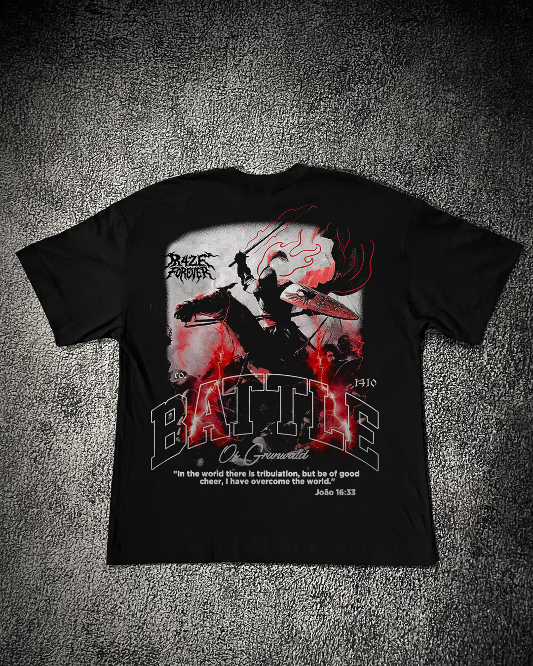 Camiseta Oversized Preta - Battle