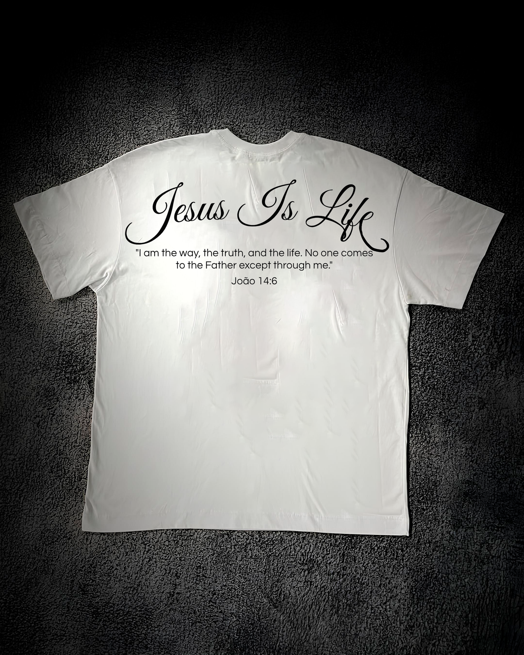 Camiseta Oversized Branca - JESUS IS LIFE