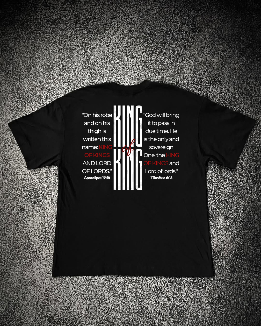 Camiseta Oversized Preta - King of Kings
