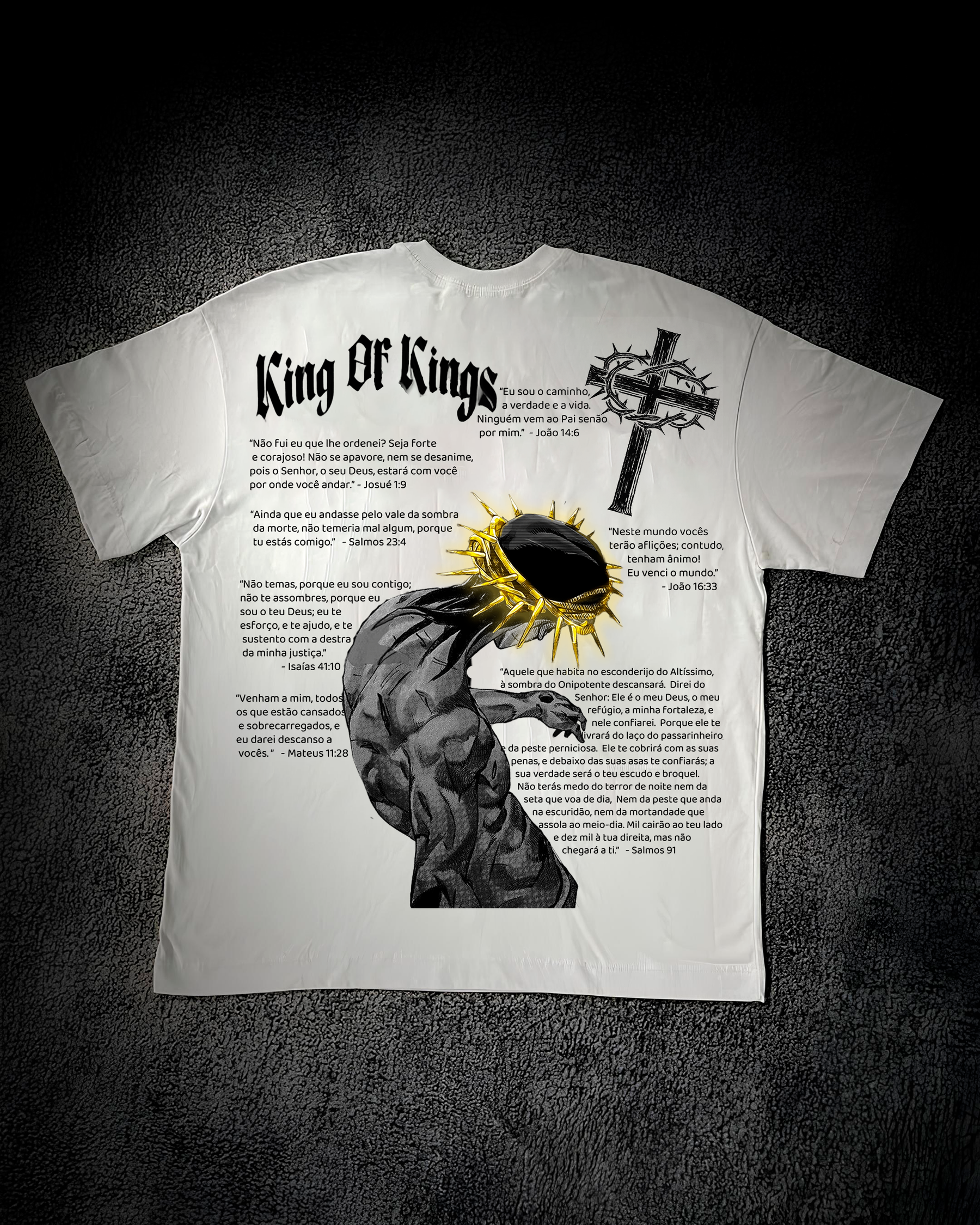 Camiseta Oversized Branca - KING OF KINGS