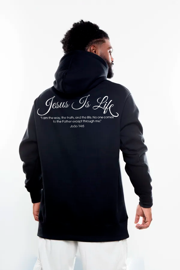 Moletom Preto R4ZE - Jesus Is Life