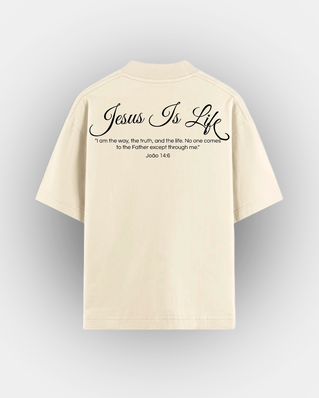 Camiseta Oversized Off White - JESUS IS LIFE