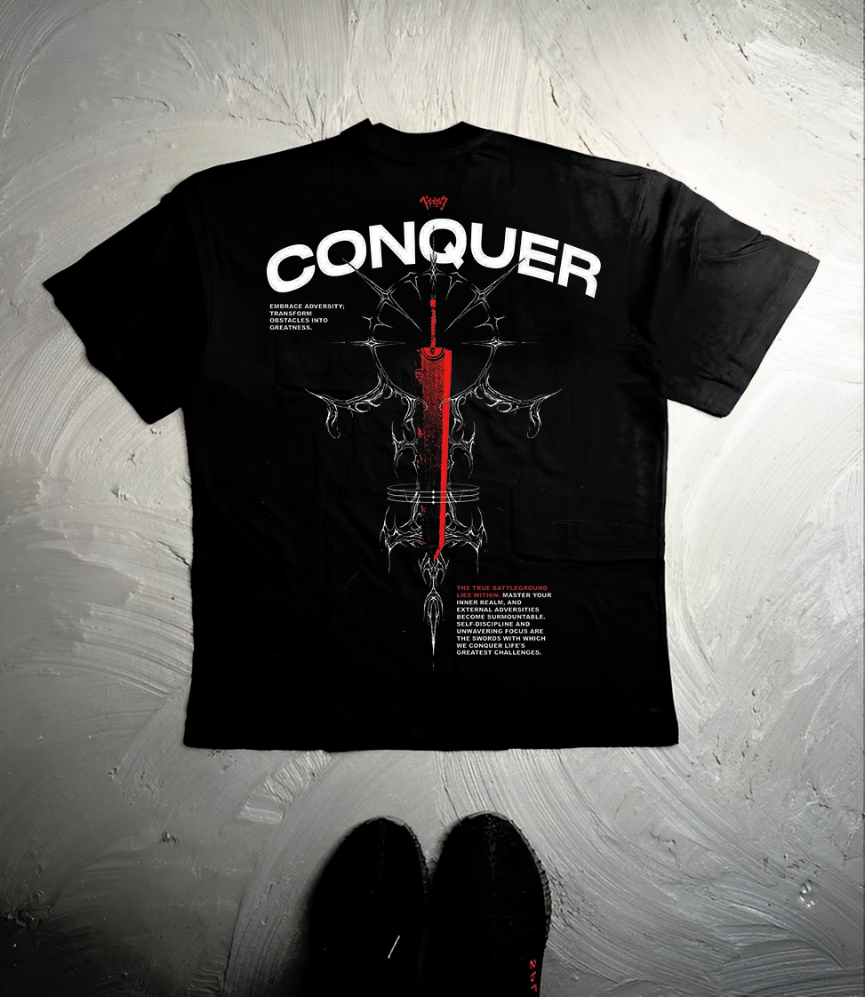 Camiseta Oversized R4ZE X BERSERK - CONQUER