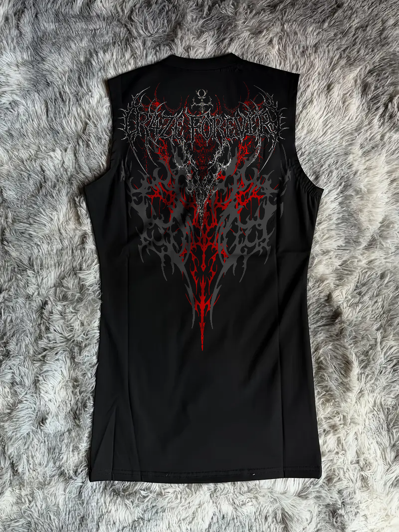 Divine Chaos Regata de Compressão Preto