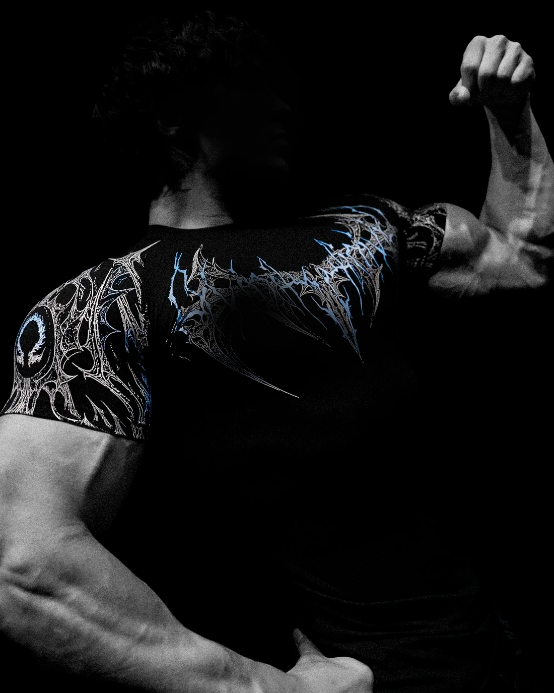 Midnight Compressão Azul & Branco