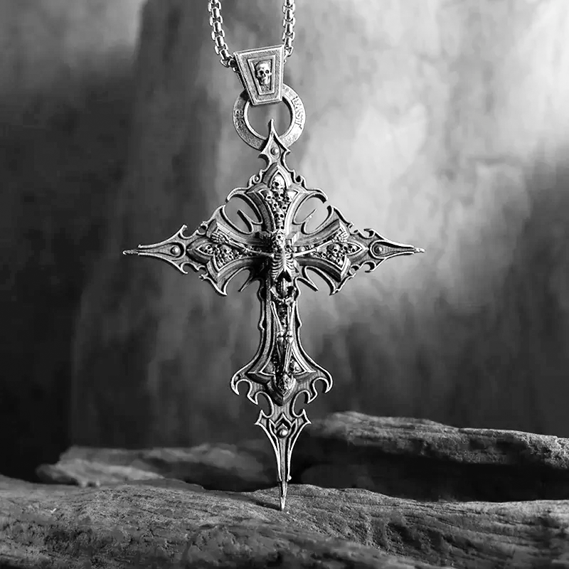 Cordão Prata King Skull