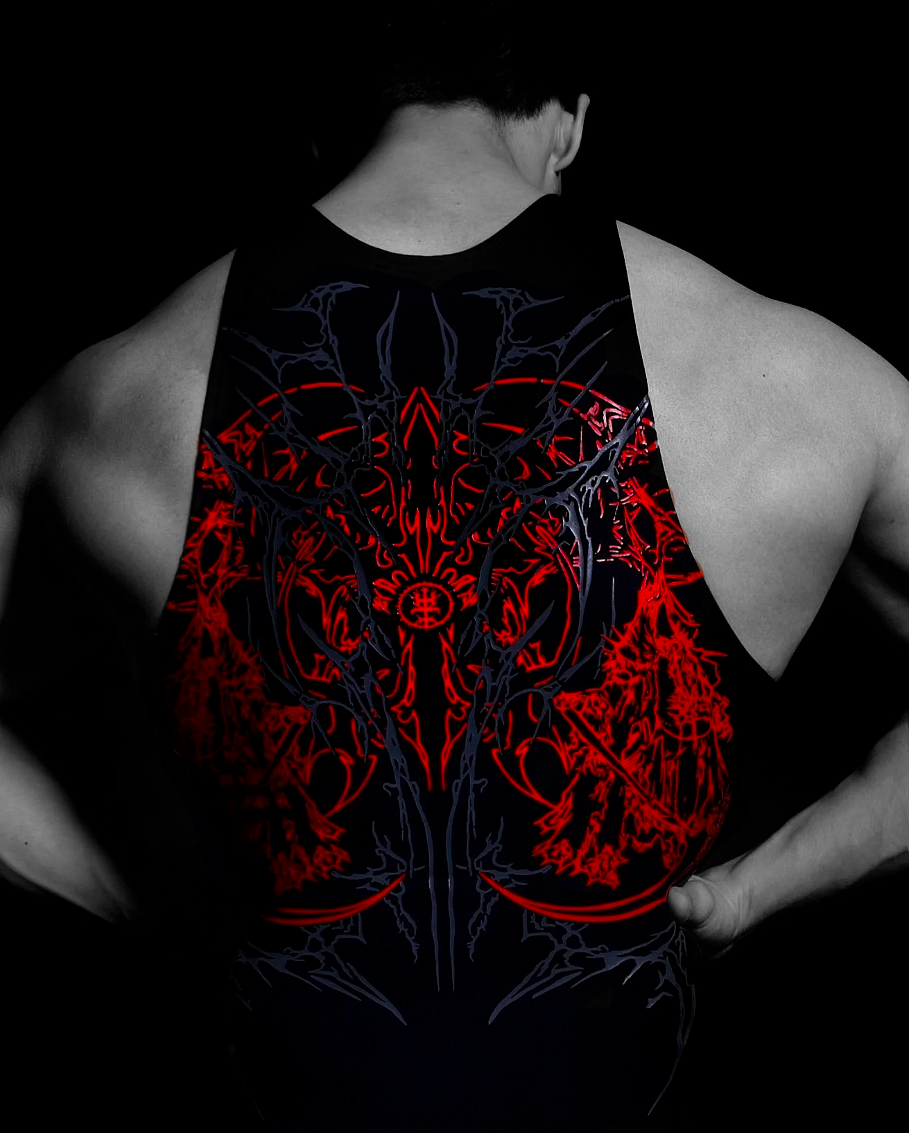 Dragon Slayer Regata de Compressão Preto & Vermelho