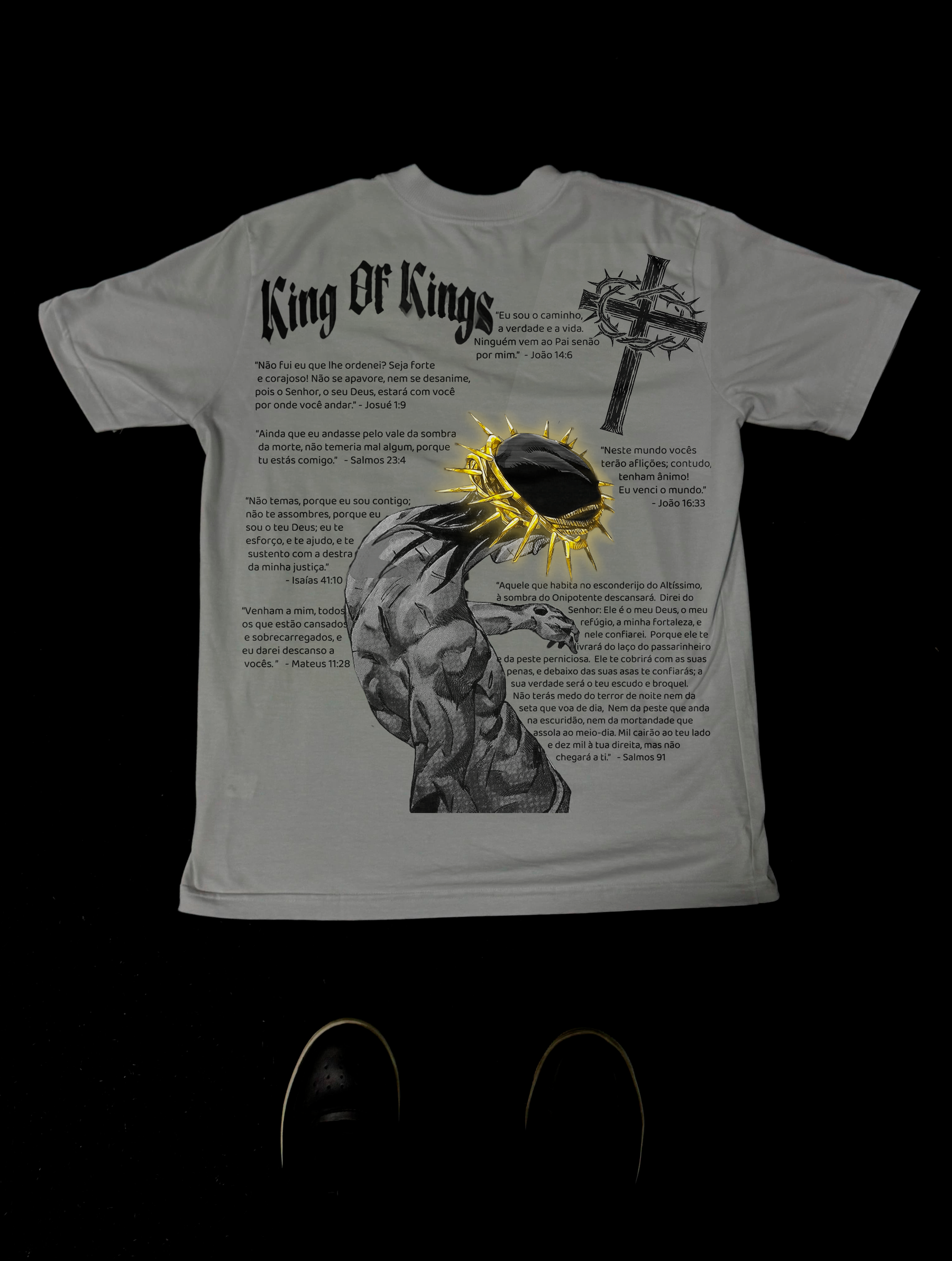 Camiseta Oversized Branca - KING OF KINGS