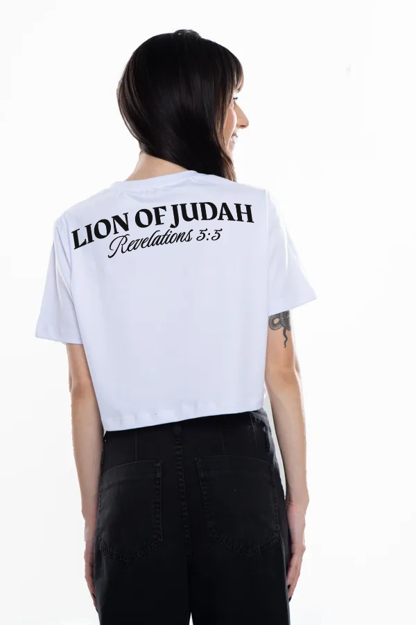 Cropped Branco R4ZE - Lion of Judah
