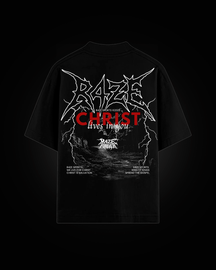Camiseta Oversized Preta - RAYS OF GOD