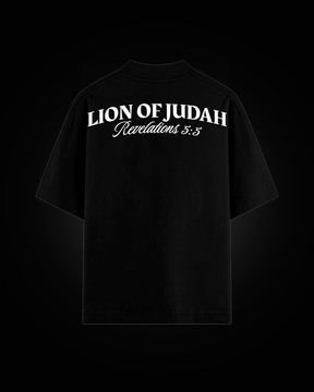 Camiseta Oversized Preta - Lion Of Judah