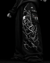 Midnight Baggy Cargo Moletom Preto