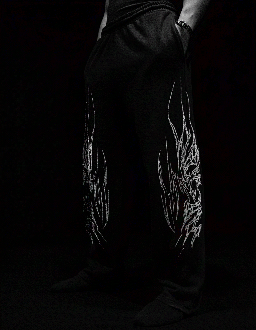 Divine Saint Calça de Moletom Preta