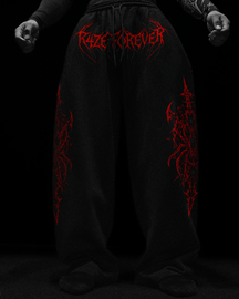 Spider Form Baggy Moletom Preto & Vermelho