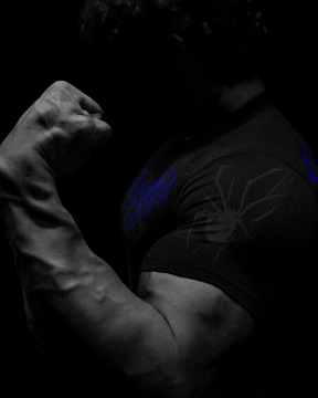 Arachnid Tee Compressão Preto & Azul