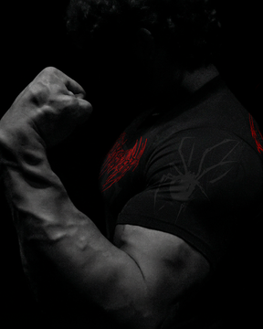 Arachnid Tee Compressão Preto & Vermelho