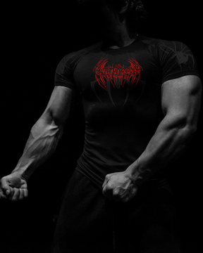 Arachnid Tee Compressão Preto & Vermelho
