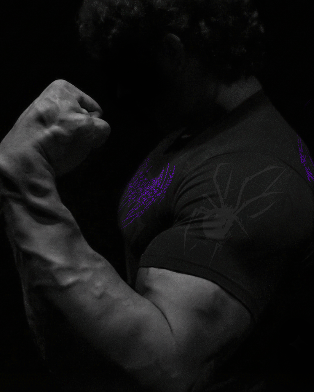 Arachnid Tee Compressão Preto & Roxo