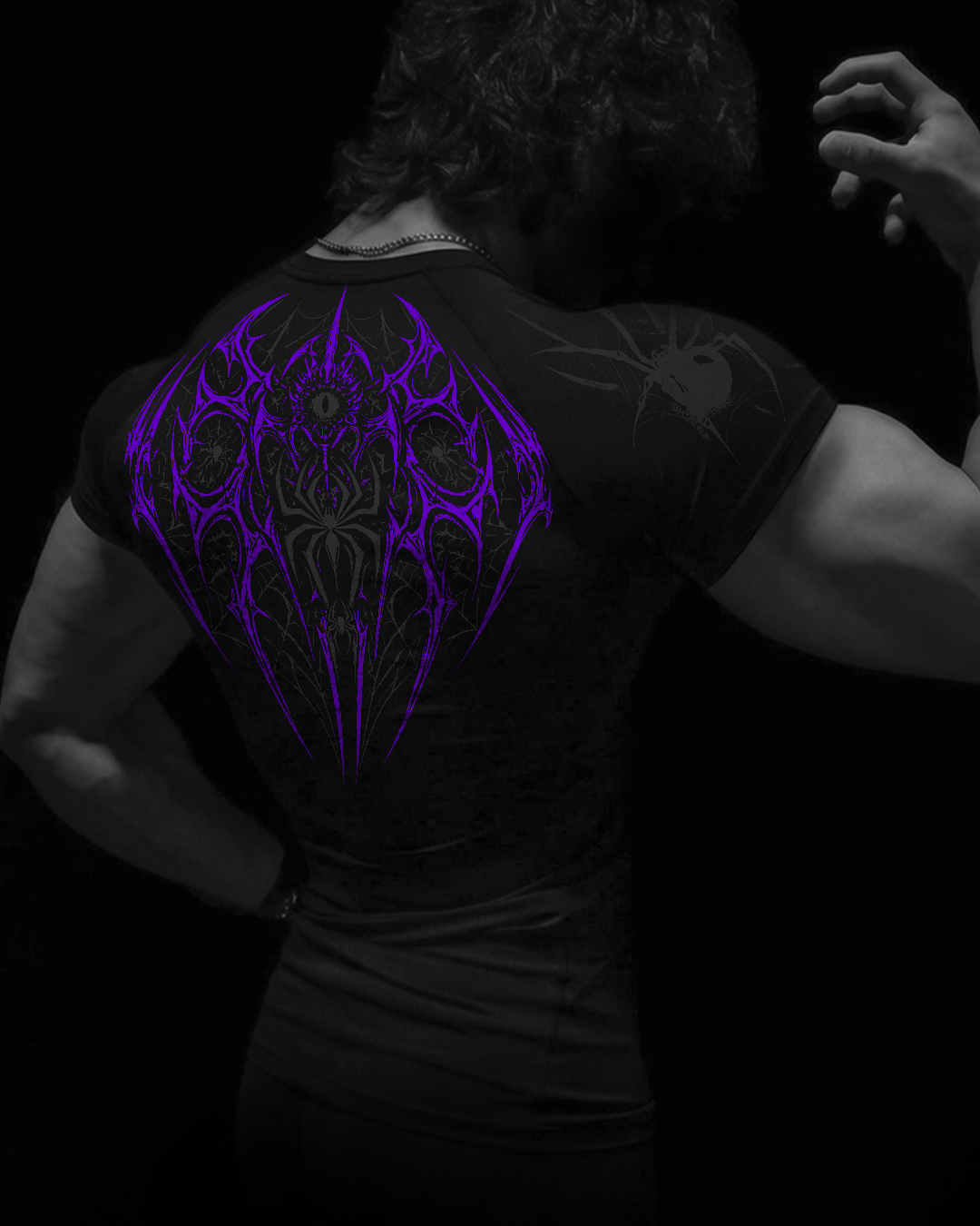 Arachnid Tee Compressão Preto & Roxo
