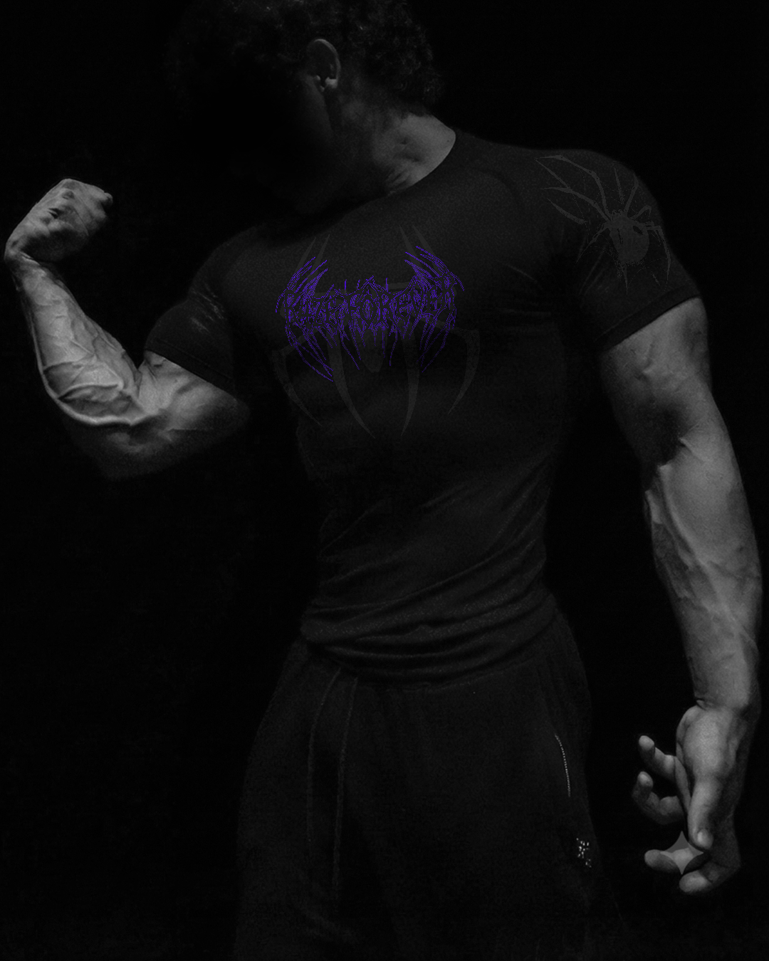 Arachnid Tee Compressão Preto & Roxo