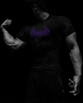 Arachnid Tee Compressão Preto & Roxo