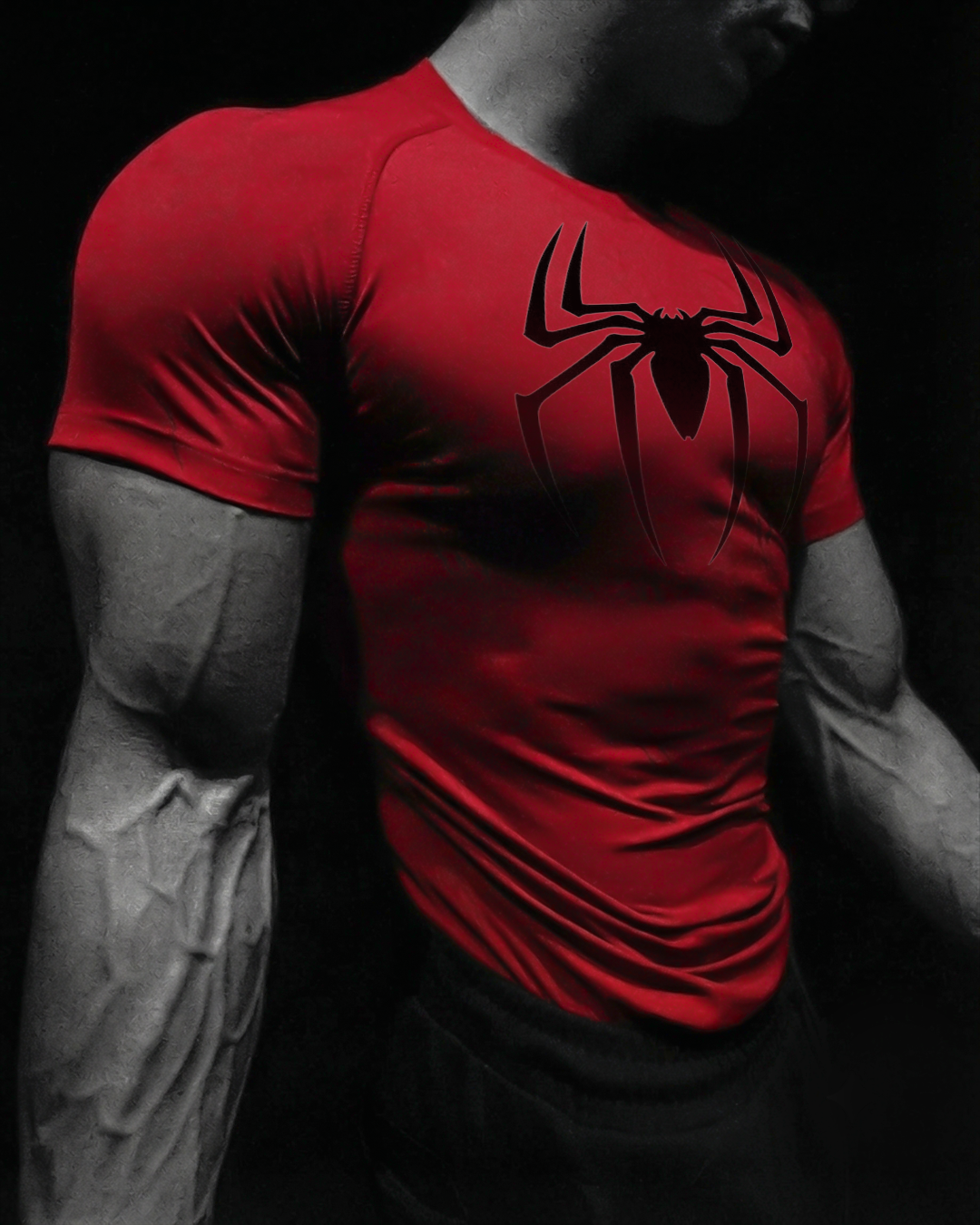Arachnid Tee Compressão Vermelho