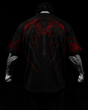 DragonFire Oversized Preto & Vermelho
