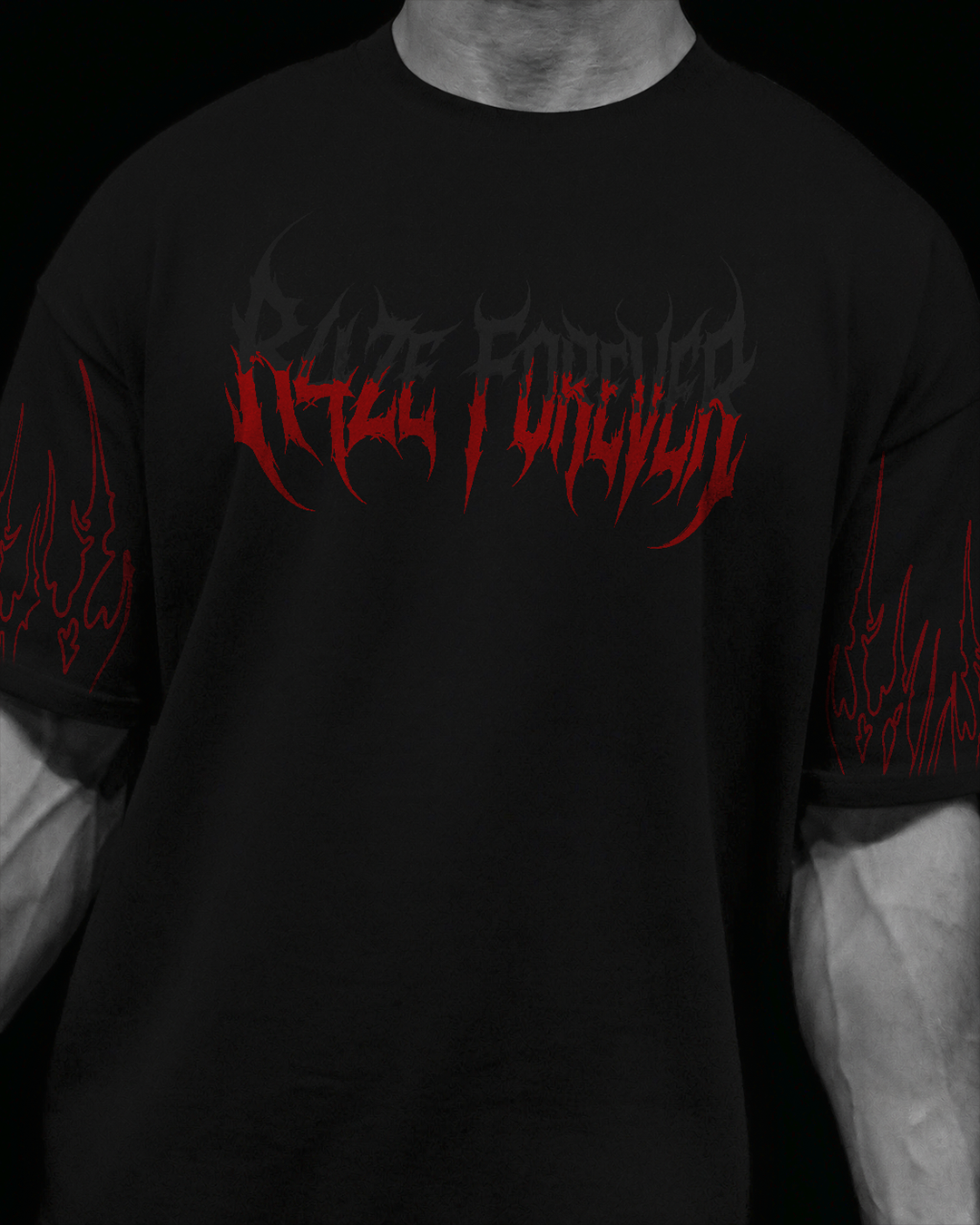 DragonFire Oversized Preto & Vermelho