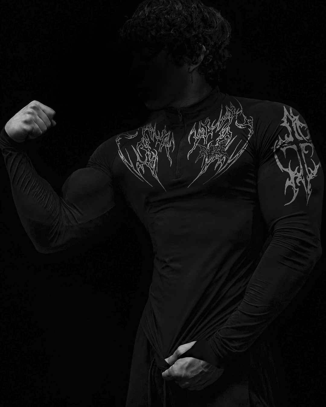 Venom Tee Jaqueta de Compressão Preta