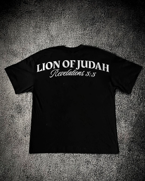 Camiseta Oversized Preta - Lion Of Judah