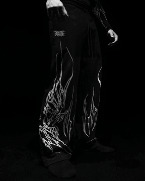Shadow Wings Calça Baggy Preto