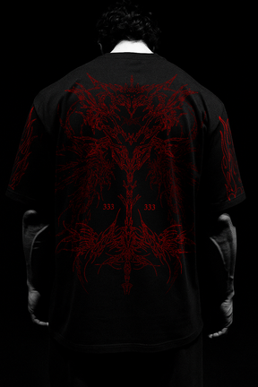 333 Ascended Oversized Black & Red