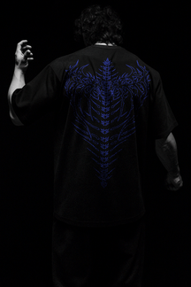 Tombfall Oversized Preto & Azul